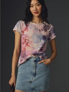 Anthropologie Pilcro Mesh Ringer Tee *SOLD OUT* Size XSmall